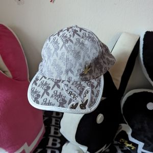 playboy cap hat monogram grayish